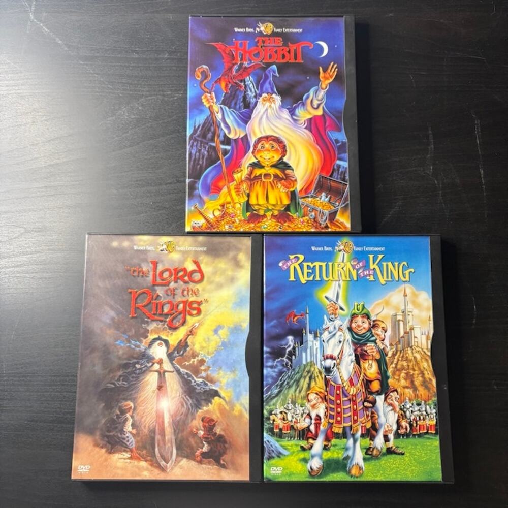 Lord of the Rings / Hobbit / Return of the King: Animated Trilogy DVD Lot